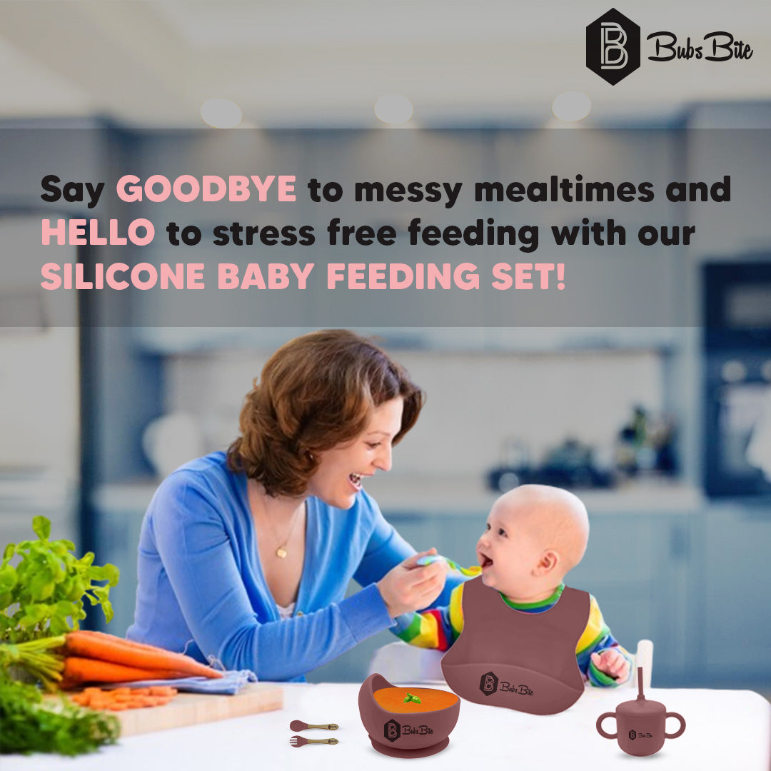 BubsBite Australia | 13 Pcs Starting Solids Silicone Baby Feeding Set | All In One Baby Feeding Essentials Kit - Rose Pink