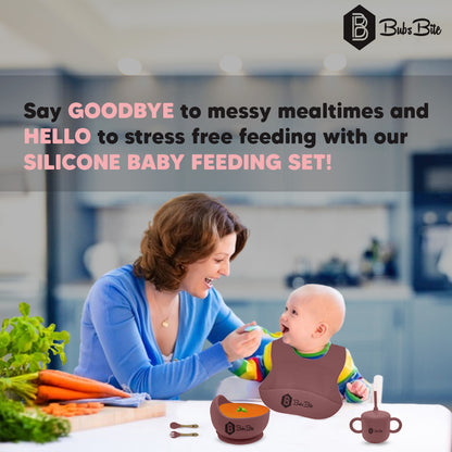 BubsBite Australia | 13 Pcs Starting Solids Silicone Baby Feeding Set | All In One Baby Feeding Essentials Kit - Rose Pink